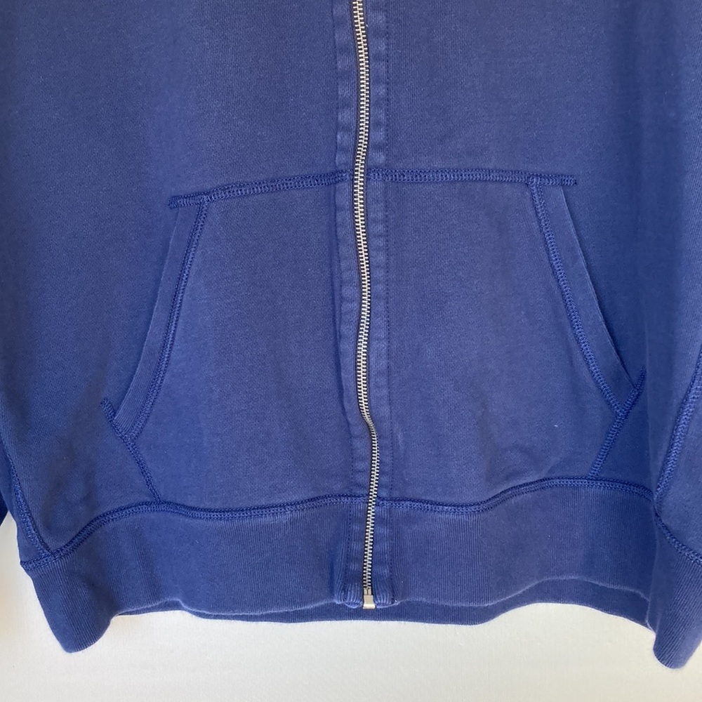 VTG Polo Ralph Lauren Hoodie Navy Sweatshirt Fleece Full Zip Thermal Hood Sz XXL - Picture 3 of 11